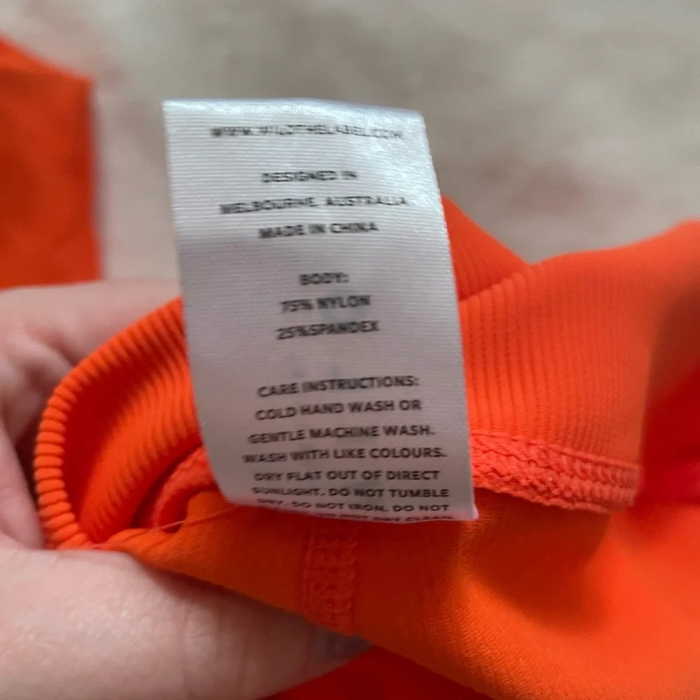 Wilo the Label Orange Sports Bra and Shorts Activewear Workout Set